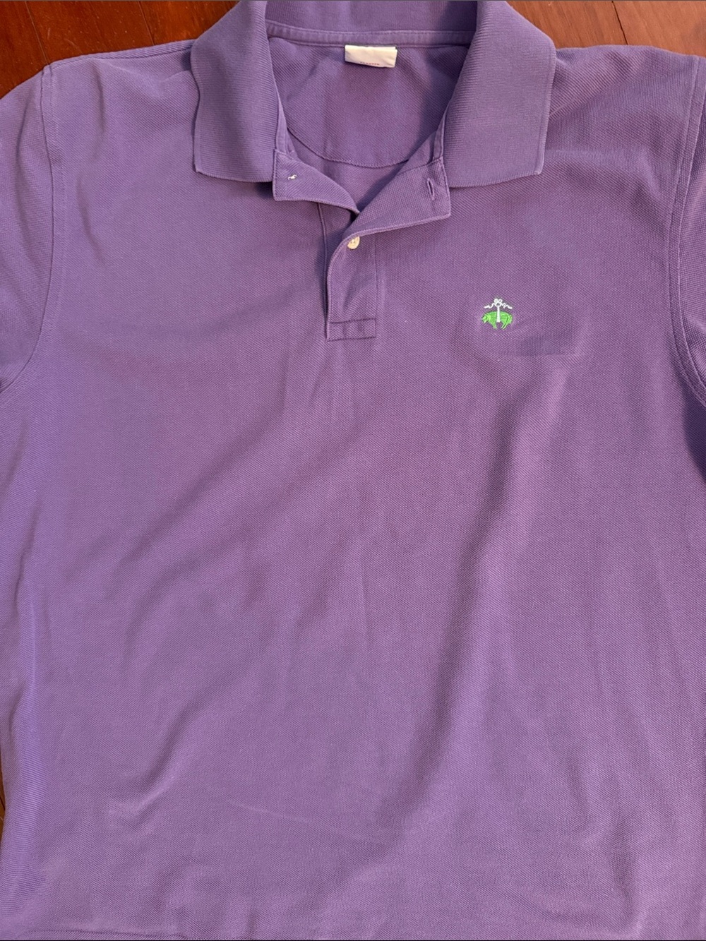 Brooks Brothers Purple Short-Sleeve Polo Shirt 100%Cotton Men’s Medium